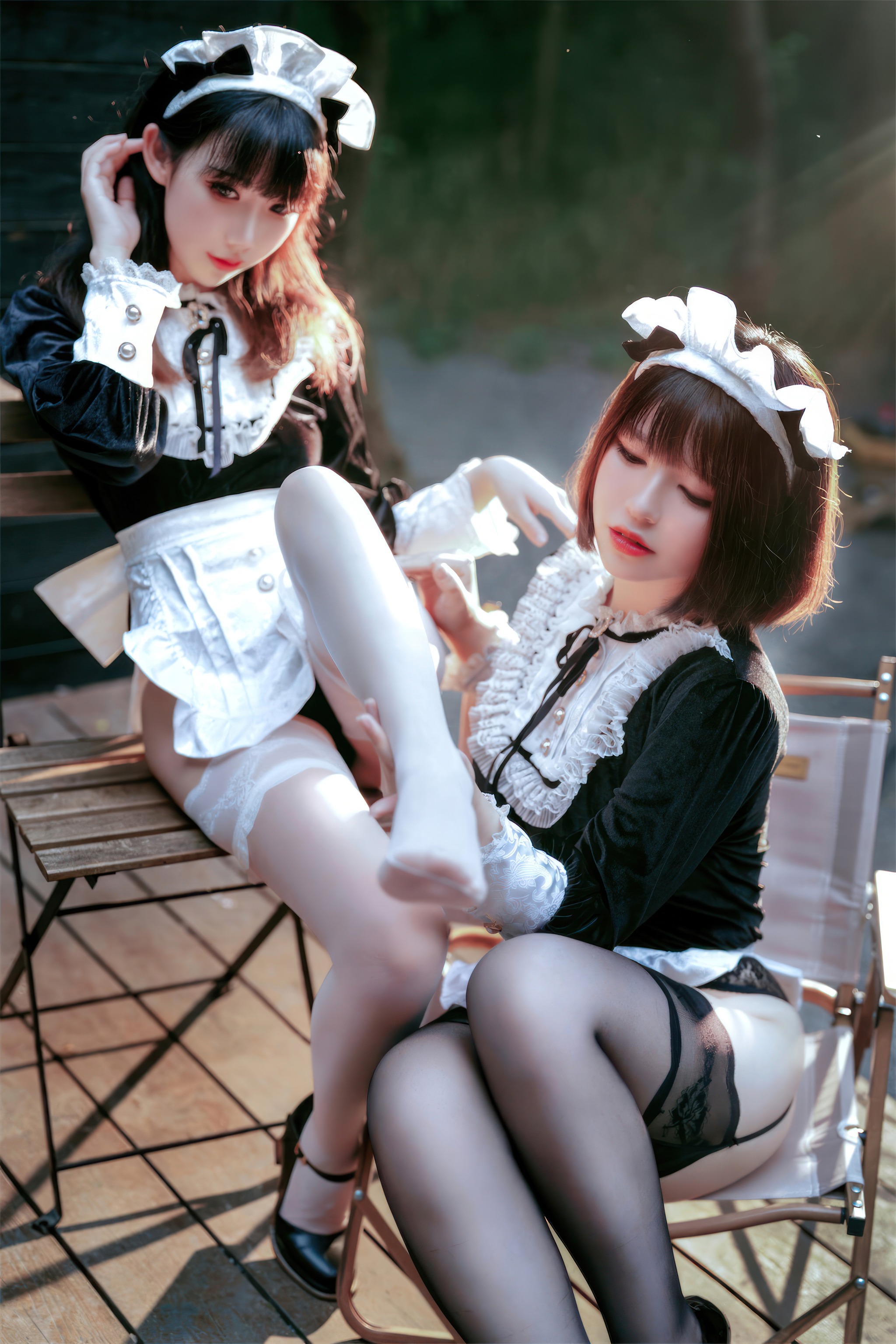 图片[1]-面饼仙儿 – NO.136 半半子 – Maid姉妹 [74P]-XikXak